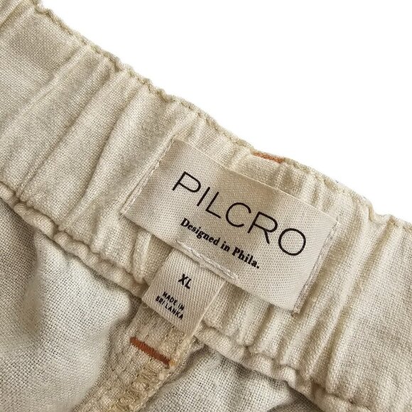 Anthropologie Pilcro Slim Linen Blend Beach Cargo Pants Ivory Size XL NWT - Picture 10 of 13